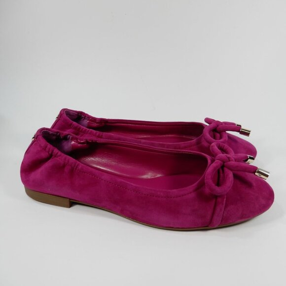 Vince Camuto Maysa Bow Ballet Flats Size 8.5 Fuchsia Pink Suede NEW $110 - Picture 7 of 10